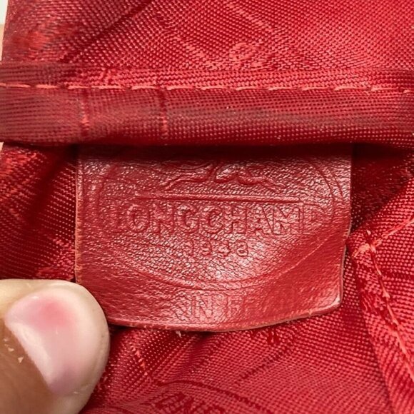 Longchamp Legende Bag Purse Black Patent Leather Pockets Dual Handle Zip Large - Picture 7 of 9